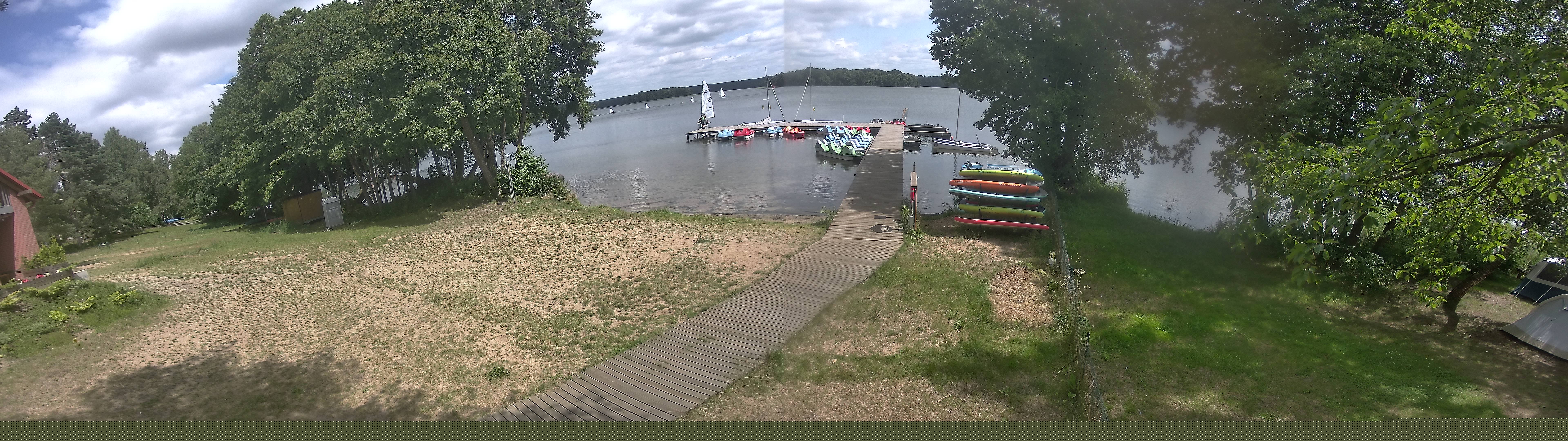 Widok na jezioro Jasień na żywo
